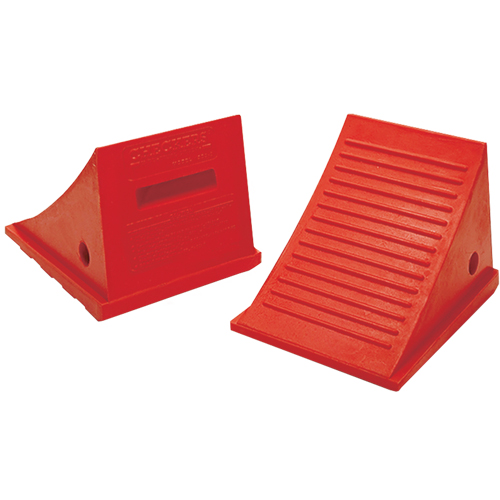 Cales-roue pour usage g&eacute;n&eacute;ral, Polyur&eacute;thane, Orange, 9" la x 11-1/2" p x 8-1/2" h Equipment World