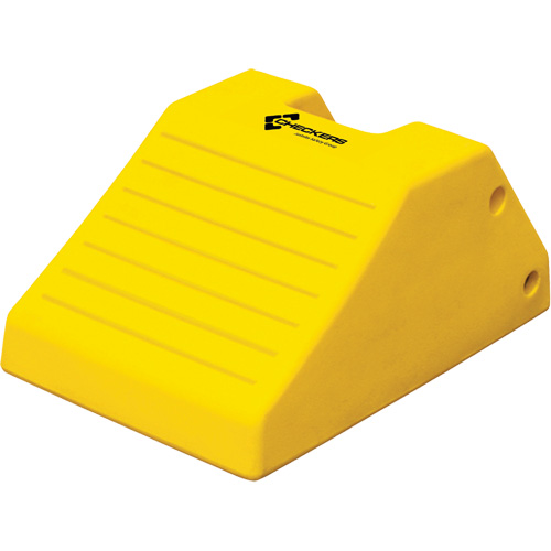 Cales-roue robustes, Polyur&eacute;thane, Jaune s&eacute;curit&eacute;, 14-9/10" la x 21-9/10" p x 10-3/5" h Equipment World