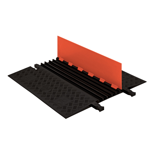 Guard Dog&reg; Low Profile ADA/DDA Cable Protector, 5 Channels, 36" L x 33.3" W x 1.25" H Equipment World