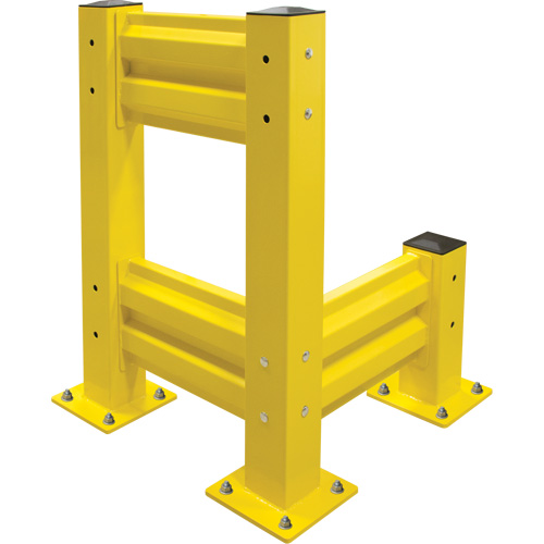 Barri&egrave;re de s&eacute;curit&eacute; de qualit&eacute; industrielle, Acier, 19" lo x 12" h, Jaune s&eacute;curit&eacute; OSHA Equipment World