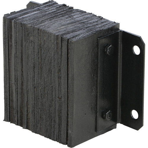 Laminated Dock Bumper, Horizontal, Rubber, 12" W x 6" D x 10" H Equipment World