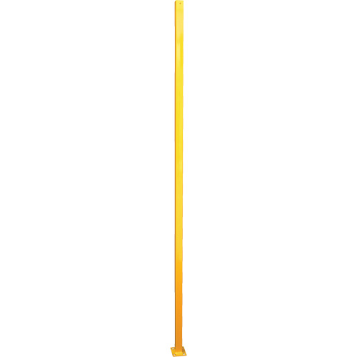 Adjustable Perimeter Guard In-Line Post, 4" W x 96" H, Yellow Equipment World