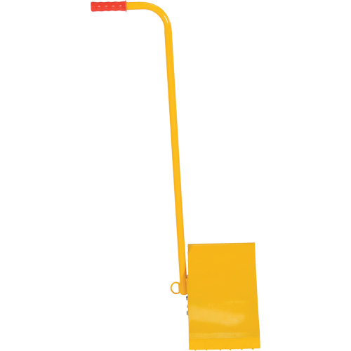 Ergo Handle Wheel Chock, Steel, Yellow, 8" W x 10-3/4" D x 9-1/8" H Equipment World