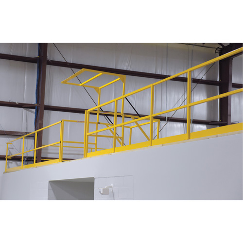 Mezzanine Safety Gate, 68-1/2" L x 42" H, 80-1/16" Raised, Yellow Equipment World