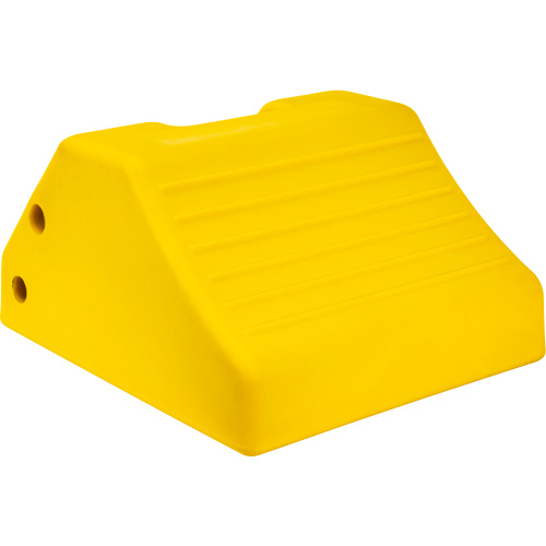 Cale de roue robustes, Ur&eacute;thane, Jaune, 15-1/2" la x 17-7/10" p x 10" h Equipment World