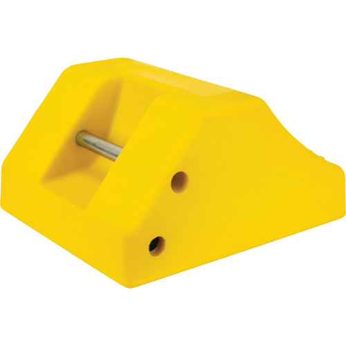 Cale de roue robustes, Ur&eacute;thane, Jaune, 15-1/2" la x 17-7/10" p x 10" h Equipment World