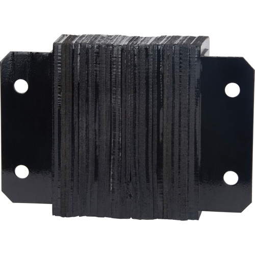 Laminated Dock Bumpers, Horizontal, Rubber, 12" W x 4" D x 10" H Equipment World