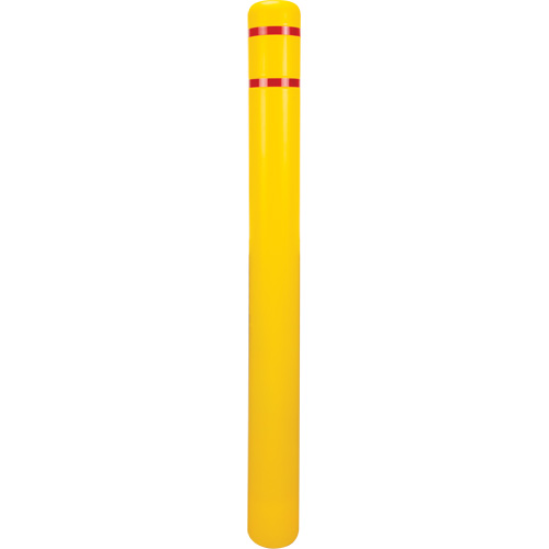 Polyethylene Bollard Cover, 4-1/2" Dia. x 52" L, Red/Yellow Equipment World