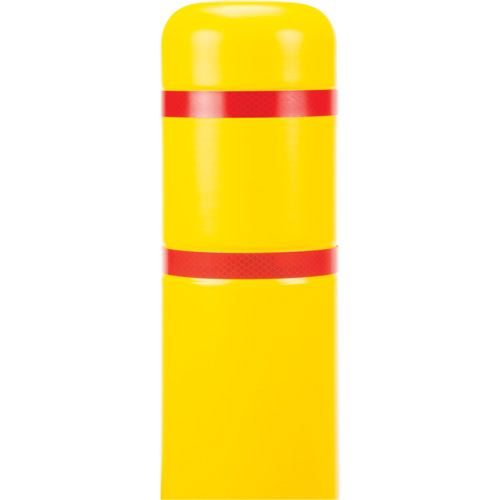 Polyethylene Bollard Cover, 4-1/2" Dia. x 52" L, Red/Yellow Equipment World