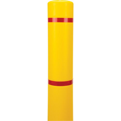Polyethylene Bollard Cover, 4-1/2" Dia. x 64" L, Red/Yellow Equipment World