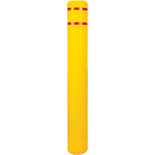 Polyethylene Bollard Cover, 6-5/8" Dia. x 52" L, Red/Yellow Equipment World