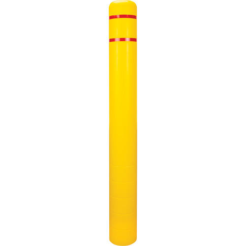 Polyethylene Bollard Cover, 6-5/8" Dia. x 60" L, Red/Yellow Equipment World