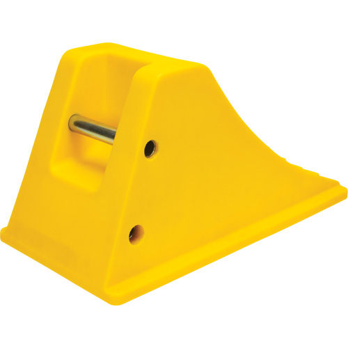 Wheel Chocks with Aluminum Tread, Polyurethane, Safety Yellow, 11-1/4" W x 21" D x 12-1/4" H Equipment World