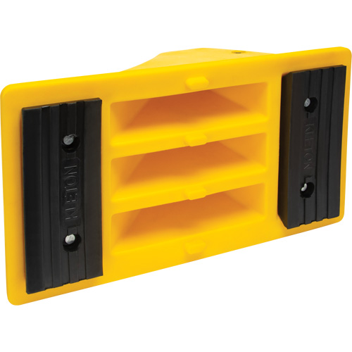Wheel Chocks with Rubber Tread, Polyurethane, Yellow, 11-1/4" W x 21" D x 12-1/4" H Equipment World