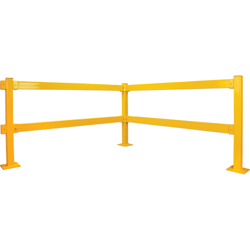 End Post for Light-Duty Guard Rails, Steel, 42" H, Safety Yellow Equipment World