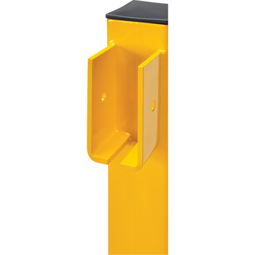 Corner Post for Light-Duty Guard Rails, Steel, 42" H, Safety Yellow Equipment World