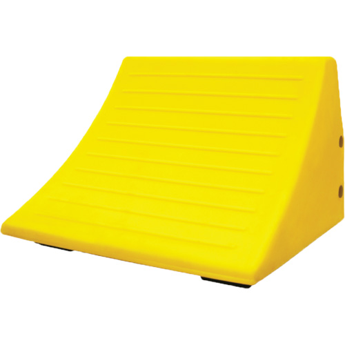 70 Ton Large Equipment Wheel Chock with Handle, Urethane, Yellow Equipment World