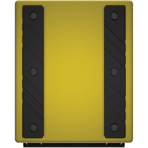 Cale de roue ultra-robuste pour l'exploitation mini&egrave;re Checkers Safety, PEHD, Jaune, 14-1/2" la x 17-1/2" p x 16" h Equipment World