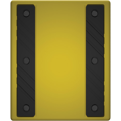 Cale de roue ultra-robuste pour l'exploitation mini&egrave;re Checkers Safety sans support, PEHD, Jaune, 14-1/2" la x 17-1/2" p x 16" h Equipment World