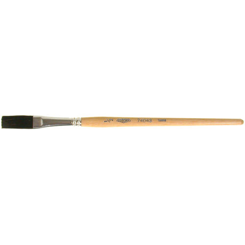 One Stroke Paint Brush, 1/2" Brush Width, Ox Hair, Wood Handle Equipment World