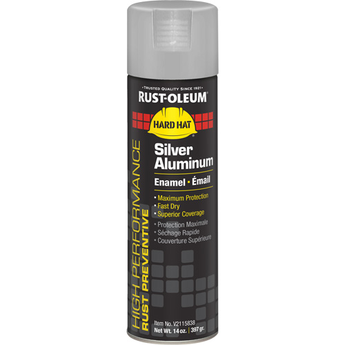 V2100 System Enamel Spray Paint, Silver Aluminum, Gloss, 14 oz., Aerosol Can Equipment World