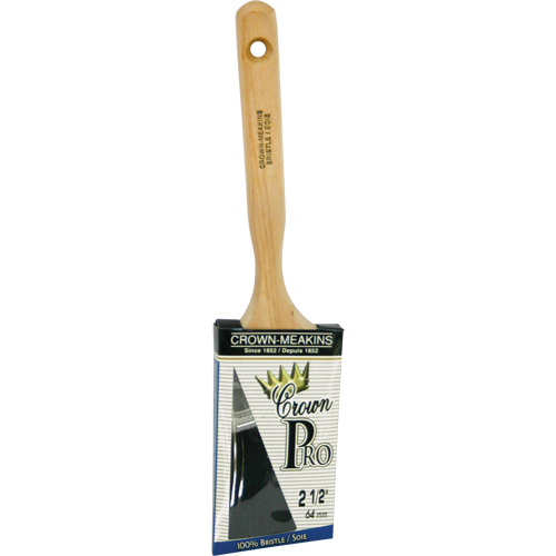 Crown Pro Straight Paint Brush, Bristle, Wood Handle, 2-1/2" Width Equipment World