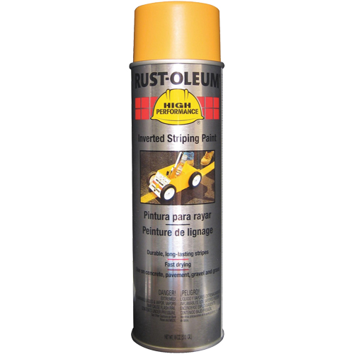 High Performance 2300 System Inverted Striping Spray Paint, Yellow, 18 oz., Aerosol Can Equipment World