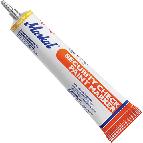Security Check Paint Marker, 1.7 oz., Tube, Yellow Equipment World