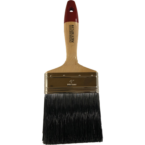 Paint Brush, Poly/Nylon, Wood Handle, 4" Width Equipment World