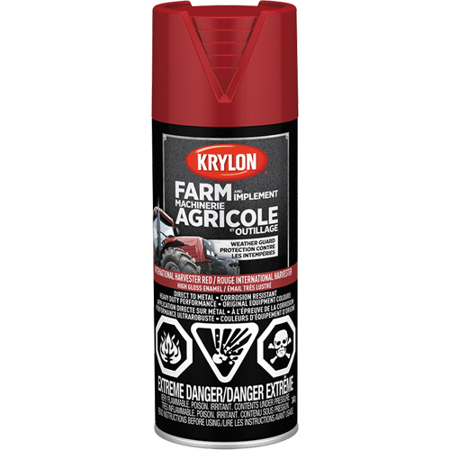 Peinture en a&eacute;rosol pour la ferme et l'&eacute;quipement, Rouge International Harvester, Tr&egrave;s brillant, 340 g, Canette a&eacute;rosol Equipment World