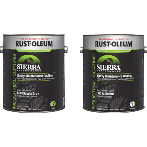 Sierra S60 Water-Based Epoxy Maintenance Coating Kit, Gallon, Grey Equipment World