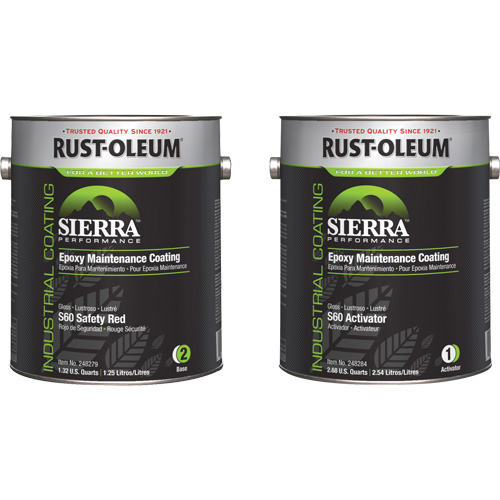 Sierra S60 Water-Based Epoxy Maintenance Coating Kit, Gallon, Red Equipment World