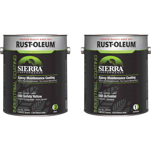 Sierra S60 Water-Based Epoxy Maintenance Coating Kit, Gallon, Yellow Equipment World