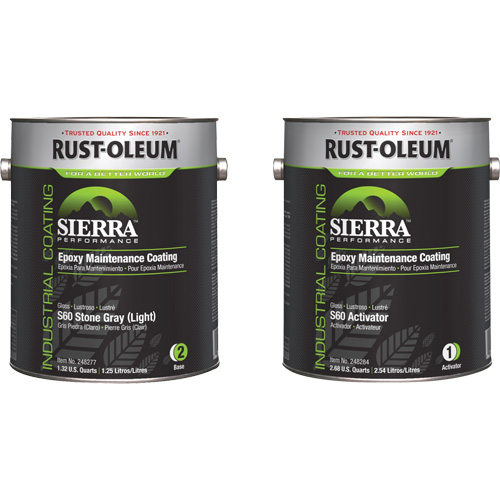 Sierra S60 Water-Based Epoxy Maintenance Coating Kit, Gallon, Grey Equipment World