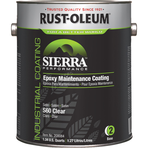 Sierra S60 Water-Based Epoxy Maintenance Coating Part 2 Base, Gallon, Clear Equipment World