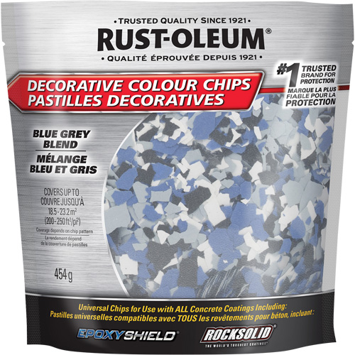 Decorative Colour Chips, 474 g, Bag, Blue Grey Blend Equipment World