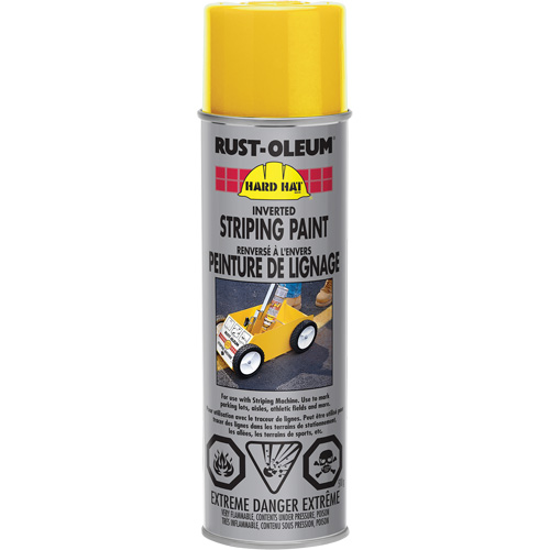 Inverted Striping Paint Spray, Yellow, Aerosol Can Equipment World