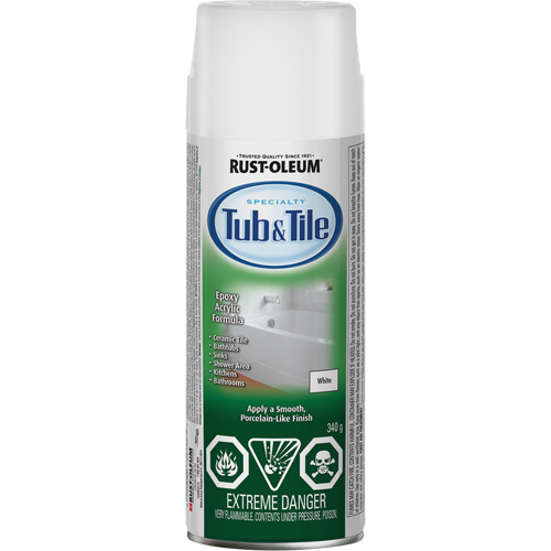 Specialty Tub & Tile Spray Paint, Aerosol Can, White Equipment World