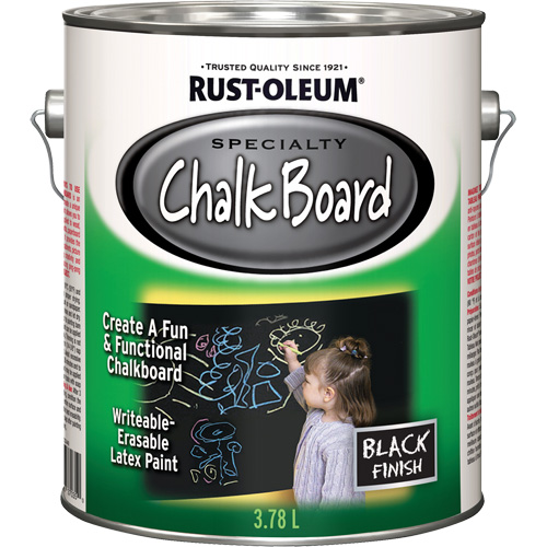Specialty Chalk Board Paint, 3.78 L, Gallon, Black Equipment World