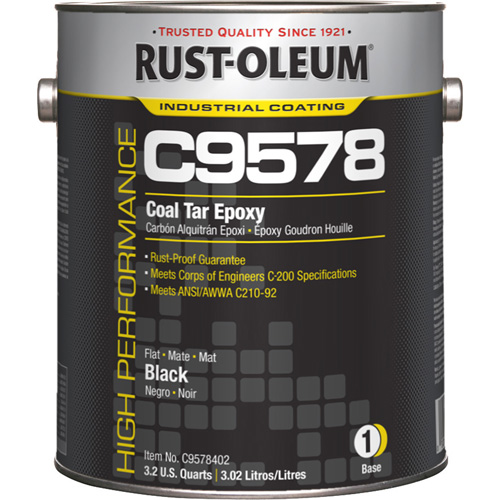 C9578 System Coal Tar High Solids Epoxy Base Component, Black, Gallon Equipment World