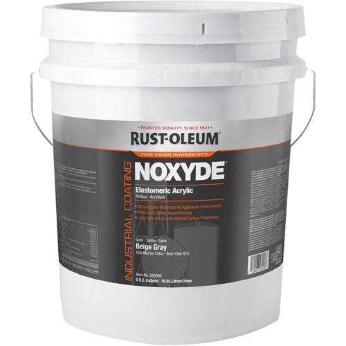Noxyde Elastomeric Acrylic Coating, 5 gal., Pail, Grey Equipment World