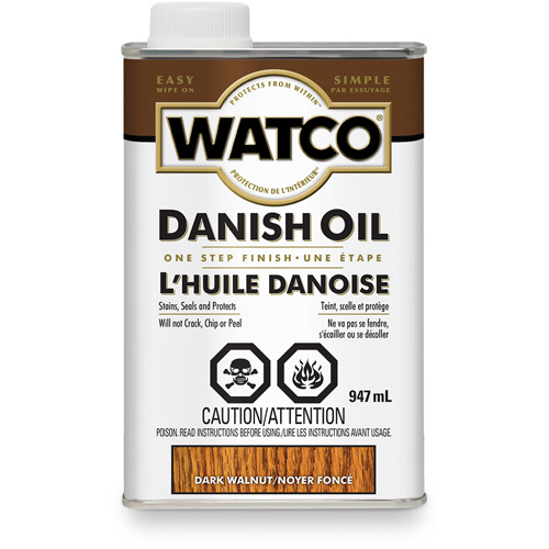 Watco&reg; Danish Oil, 947 ml, Dark Walnut, Transparent Equipment World