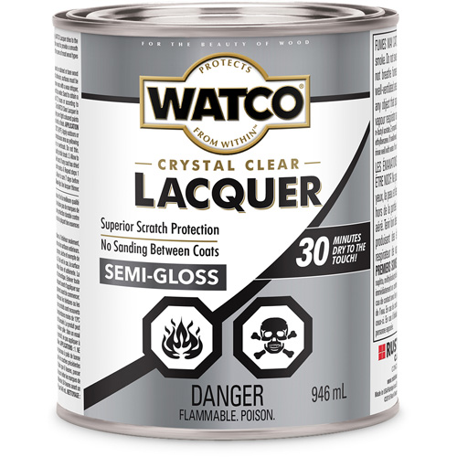 Watco&reg; Lacquer Wood Finish, 946 ml, Clear, Semi-Gloss Equipment World