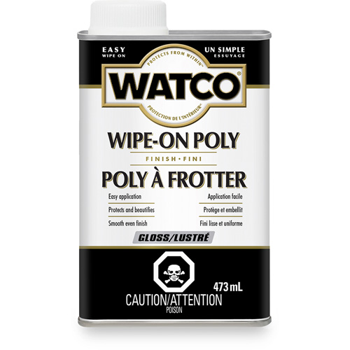 Watco&reg; Wipe-on Poly Stain, 473 ml, Clear, Gloss Equipment World