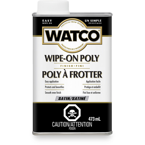 Watco&reg; Wipe-on Poly Stain, 473 ml, Clear, Satin Equipment World