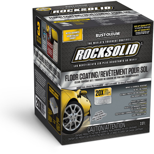 RockSolid&reg; Top Floor Coating, 2.25 L, Solvent-Based, High-Gloss, Clear Equipment World