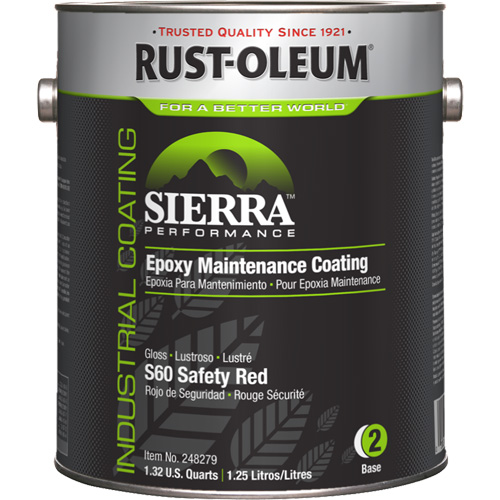 Sierra Performance S60 Maintenance Coating Base Component, 1 gal., Water-Based, Gloss, Red Equipment World