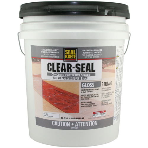 Seal-Krete&reg; Protective Sealer, 18.93 L, Water-Based, Gloss, Clear Equipment World