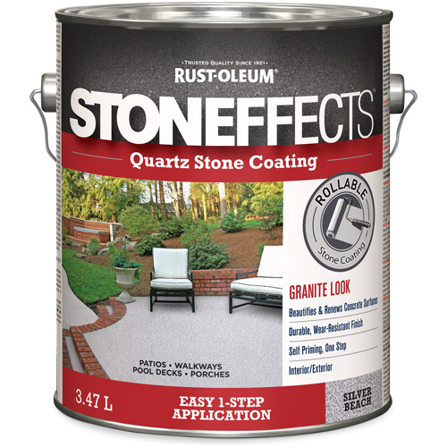 Stoneffects Quartz Stone Coating, 3.78 L, Water-Based, Textured, Grey Equipment World