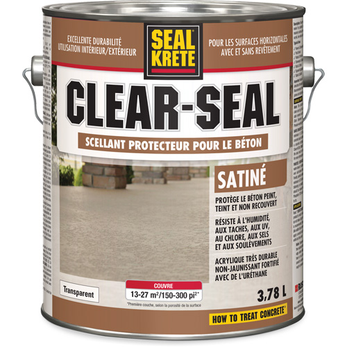 Seal-Krete&reg; Protective Sealer, 3.78 L, Urethane-Based, Satin, Clear Equipment World